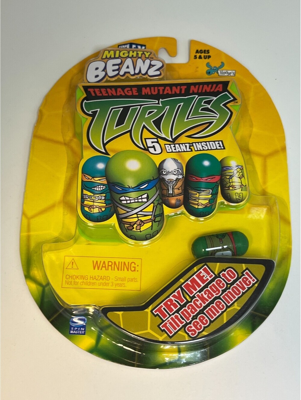 Mighty Beanz TMNT 5 Beanz Pack Teenage Mutant Ninja Turtles Sealed 2003